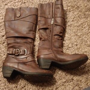 Journee Collection Brown Heeled Boots